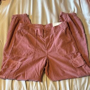 American Eagle Dusty Rose Cargo Joggers